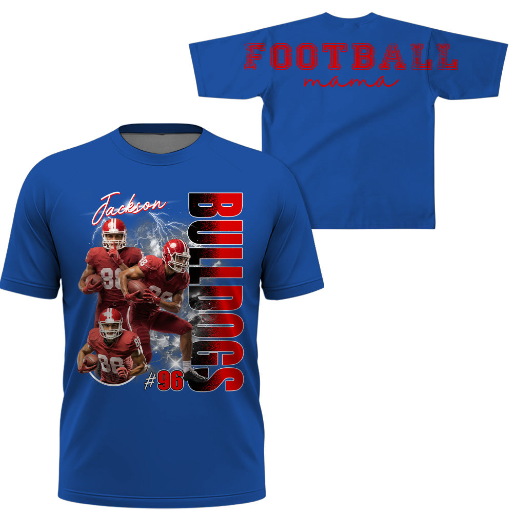 Personalized Football Mom Sweatshirt, Custom Large Back Graphic, Gift For Football Mom Football Family Football Lovers MI209 T24