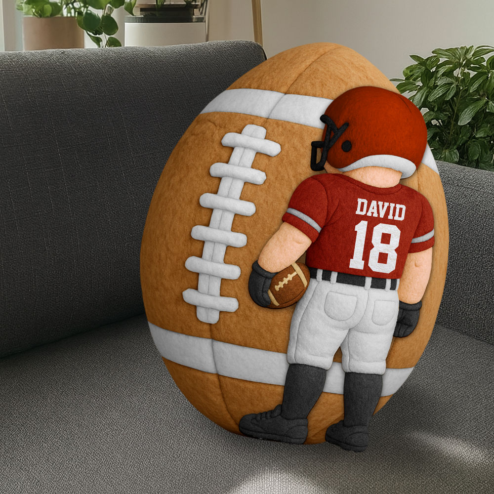 American Football Ugly Plush Pillow Personalized Gift For Football Players Nh00