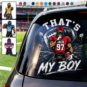Personalized That's My Boy Car Decal, Custom Football Player Sticker, Gift for Sports Moms and Dads T1807