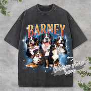 Custom Pet Portrait T-Shirt: Retro 90s Graphic Tee