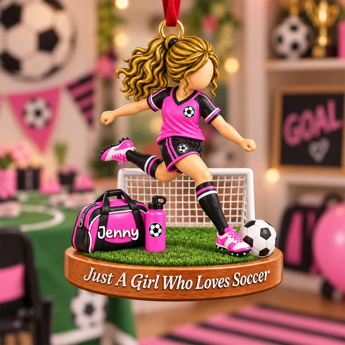 Personalized Soccer Boy Soccer Girl Christmas Ornament Pt99