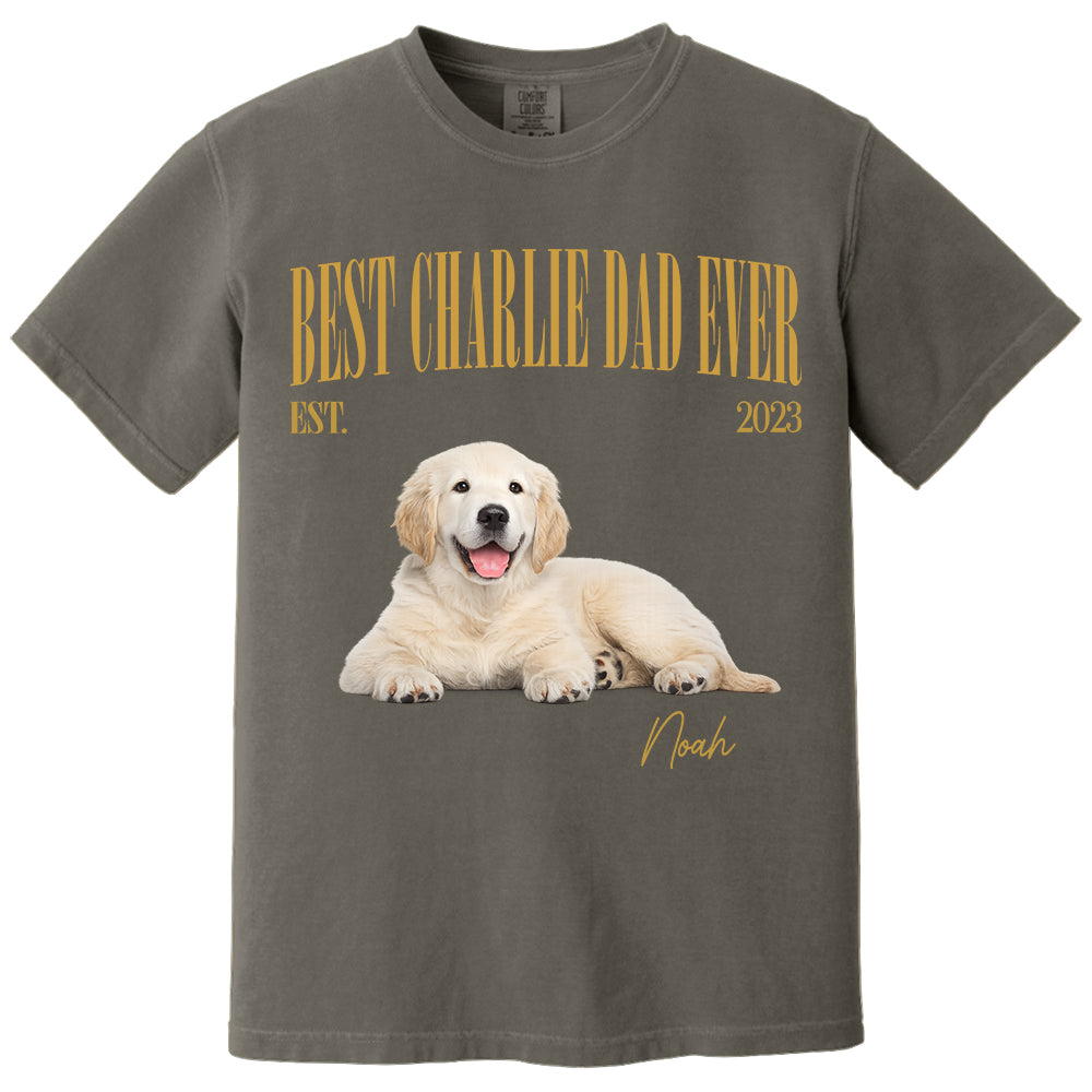 Best Dog Dad Ever, Personalized Dog Dad T-Shirt Custom Pet Photo & Name, Father’s Day Gift, American Dog Dads Gifts, Pet Lover Humor MI209 TH23