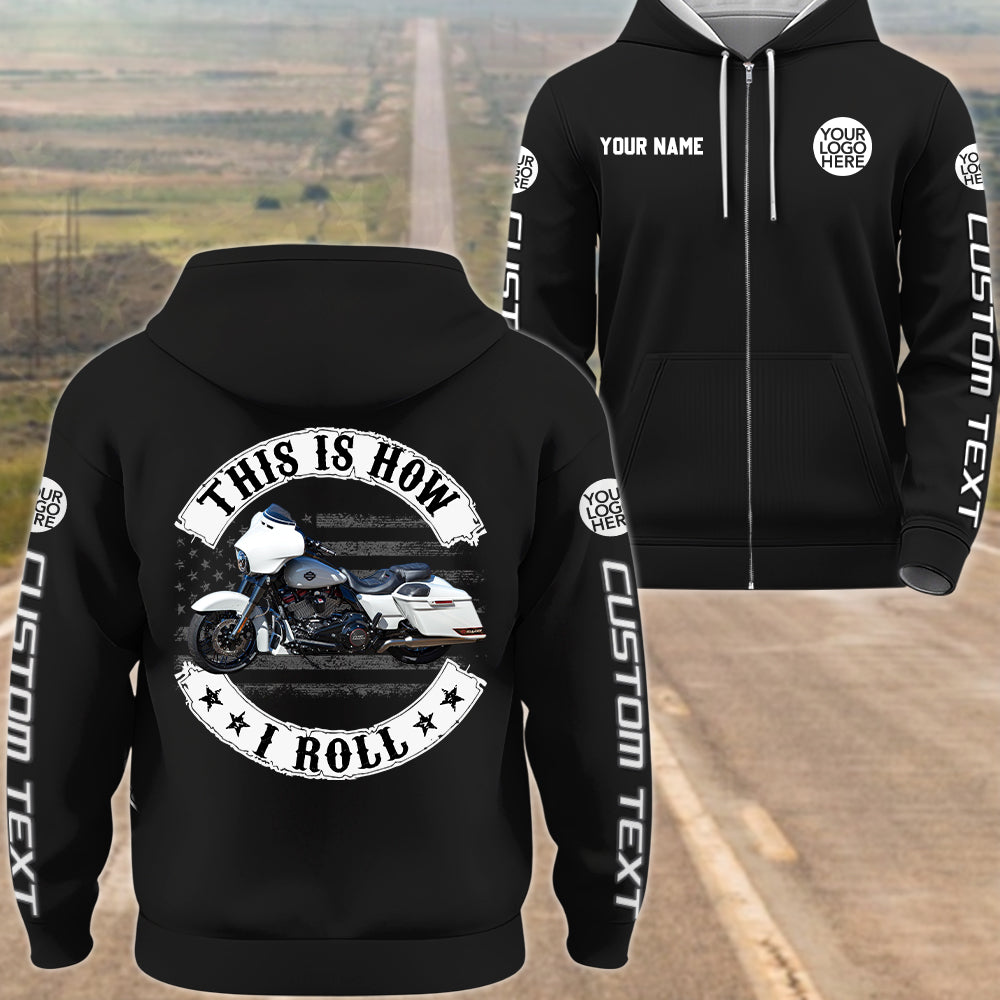 This Is How I Roll - Personalized Photo Leather Jacket For Biker A2110 Hv01