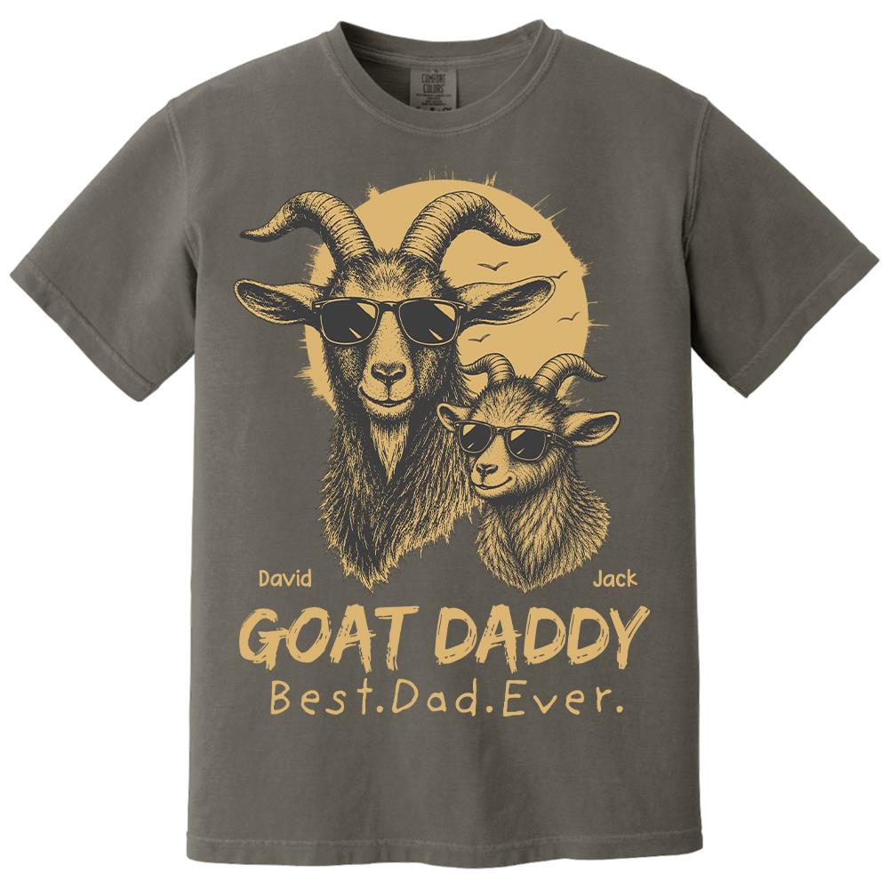 Goat Daddy, Personalized T-Shirt Father Day, Gifts for Dad Husband, Funny Papa Tshirt Cool Goat Daddy Tee MI209 Hv01