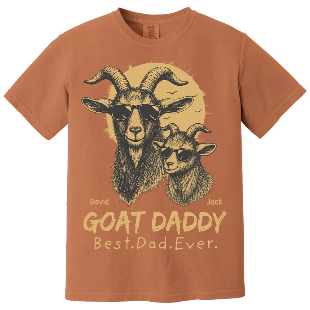 Goat Daddy, Personalized T-Shirt Father Day, Gifts for Dad Husband, Funny Papa Tshirt Cool Goat Daddy Tee MI209 Hv01