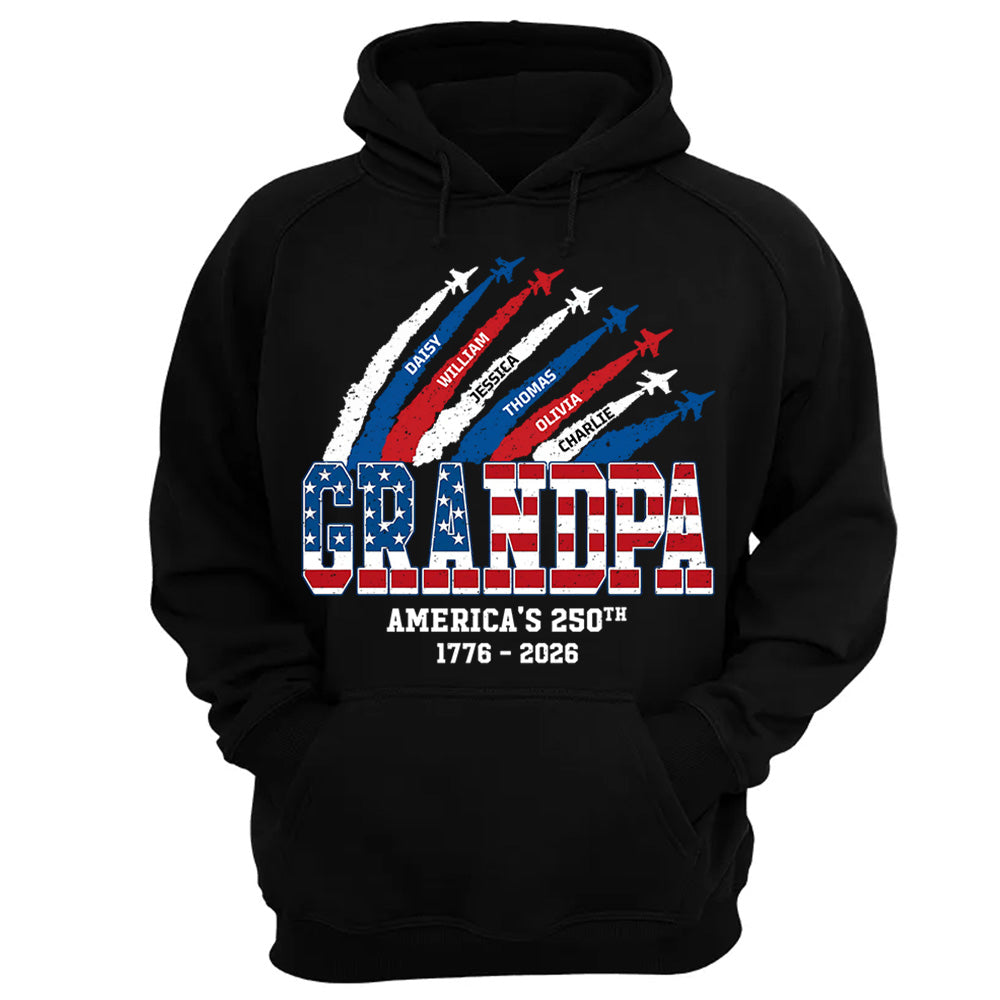 Personalized Dad Grandpa Nation Flag American 250th Anniversary - Personalized Shirt - Cool Father's Day Gift For Dad, Grandpa VH01
