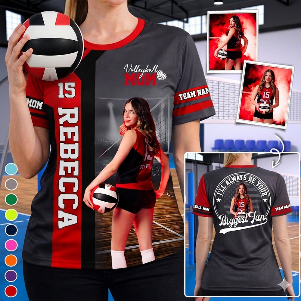Volleyball Mom - Custom Gifts Personalized Shirt Baseball Family NA04 T24