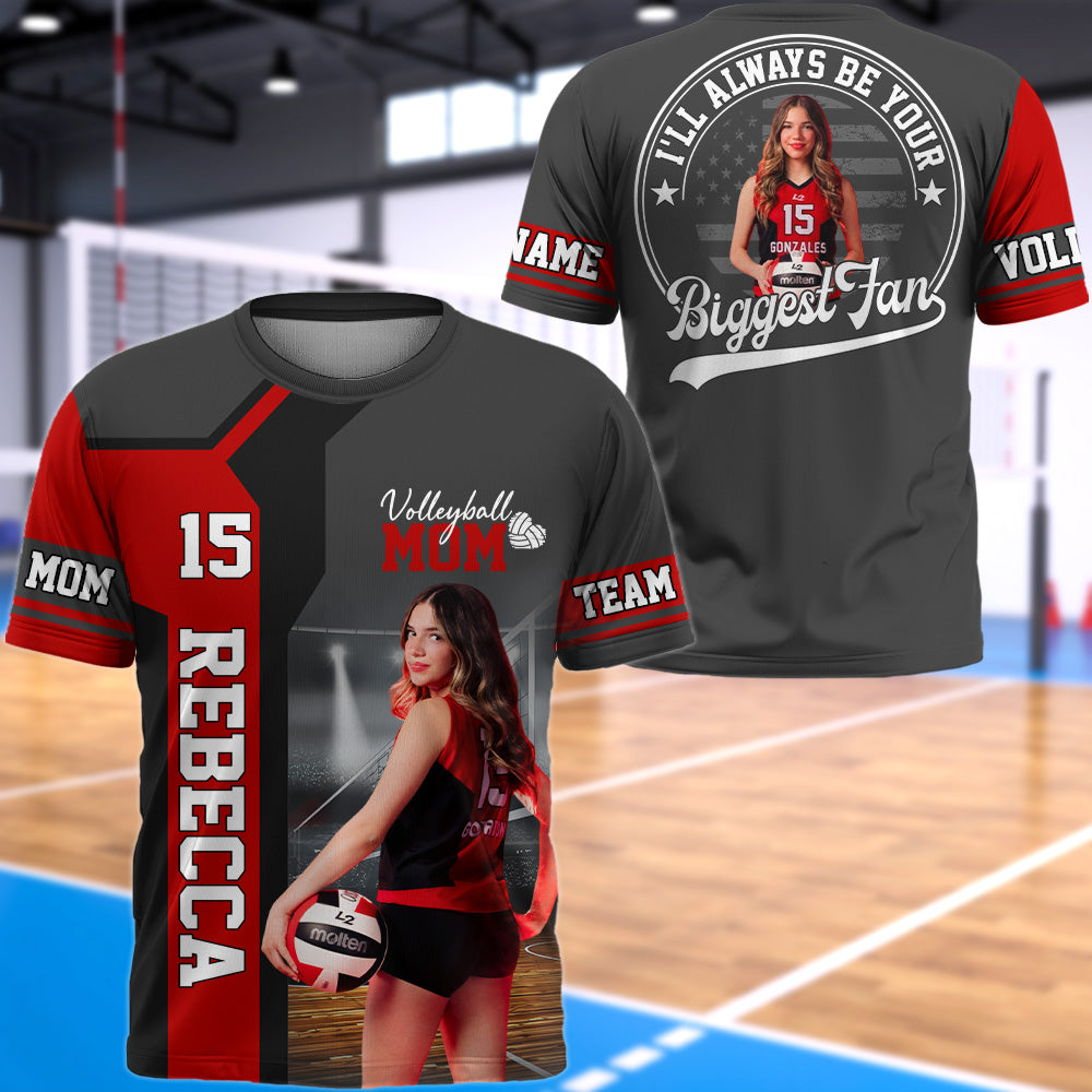 Volleyball Mom - Custom Gifts Personalized Shirt Baseball Family NA04 T24