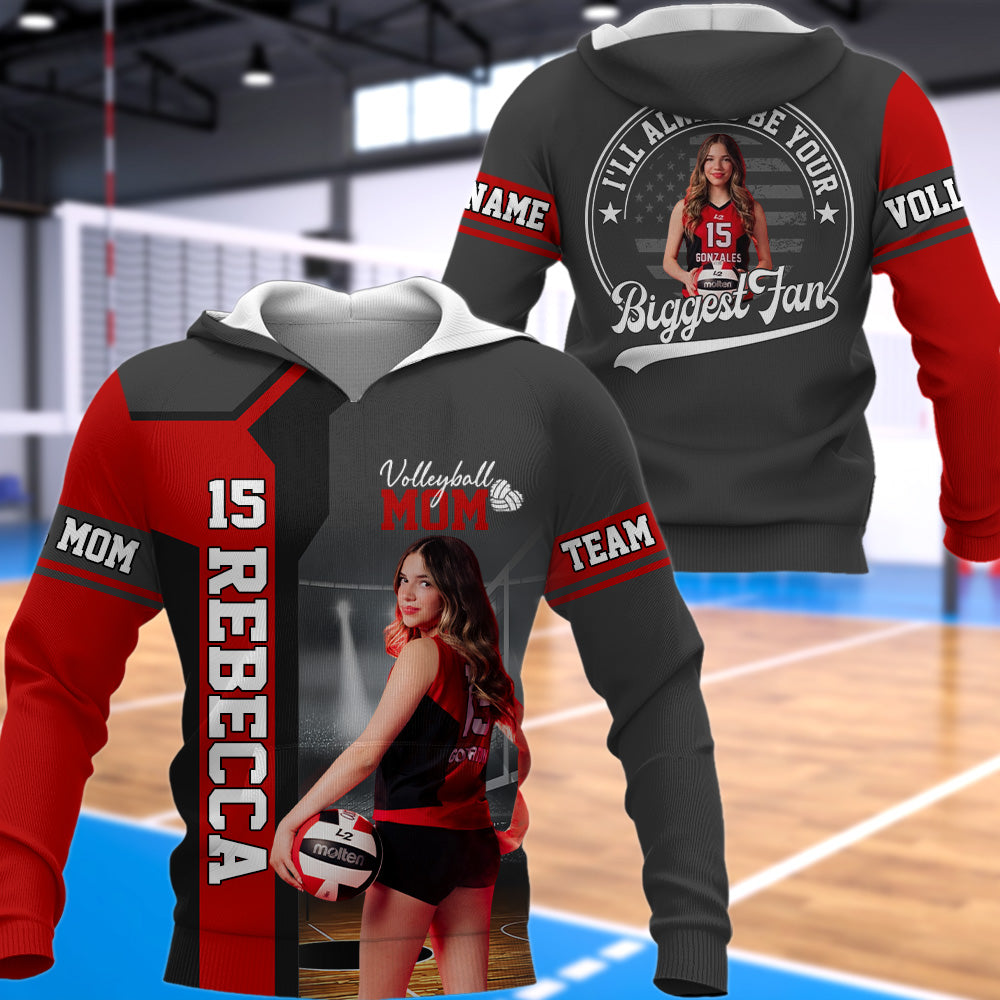 Volleyball Mom - Custom Gifts Personalized Shirt Baseball Family NA04 T24