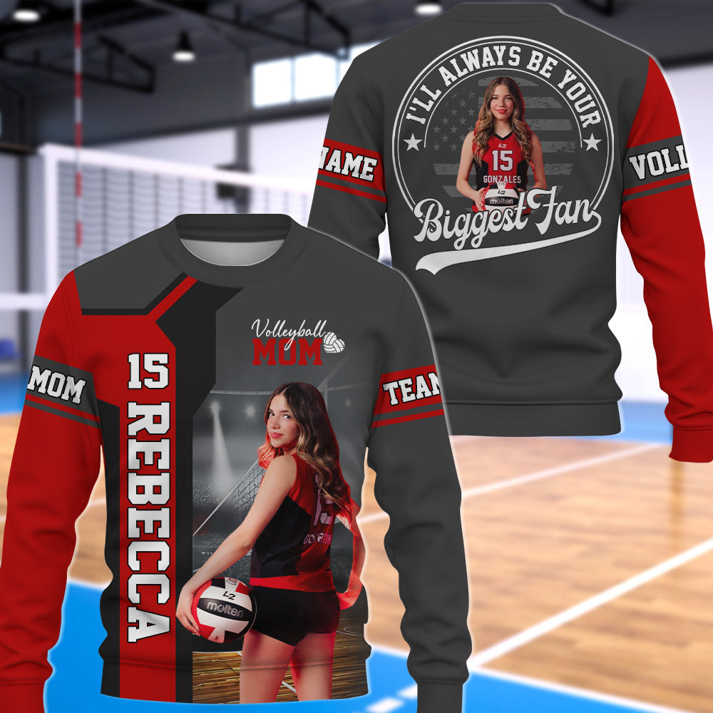 Volleyball Mom - Custom Gifts Personalized Shirt Baseball Family NA04 T24