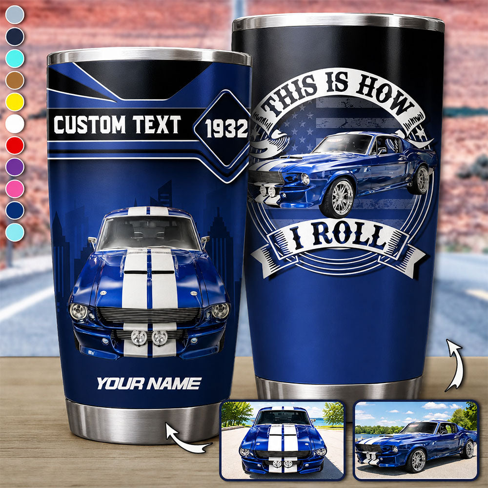 Custom Classic Car Photo Tumbler - Gift for Car Lovers A2110 Pt99