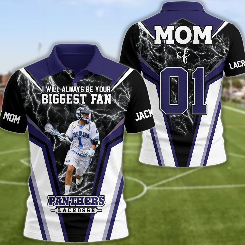 Lacrosse Mom - I'll Always Be Your Biggest Fan - Personalized Shirt For Lacrosse Lover Family NA04 PT99