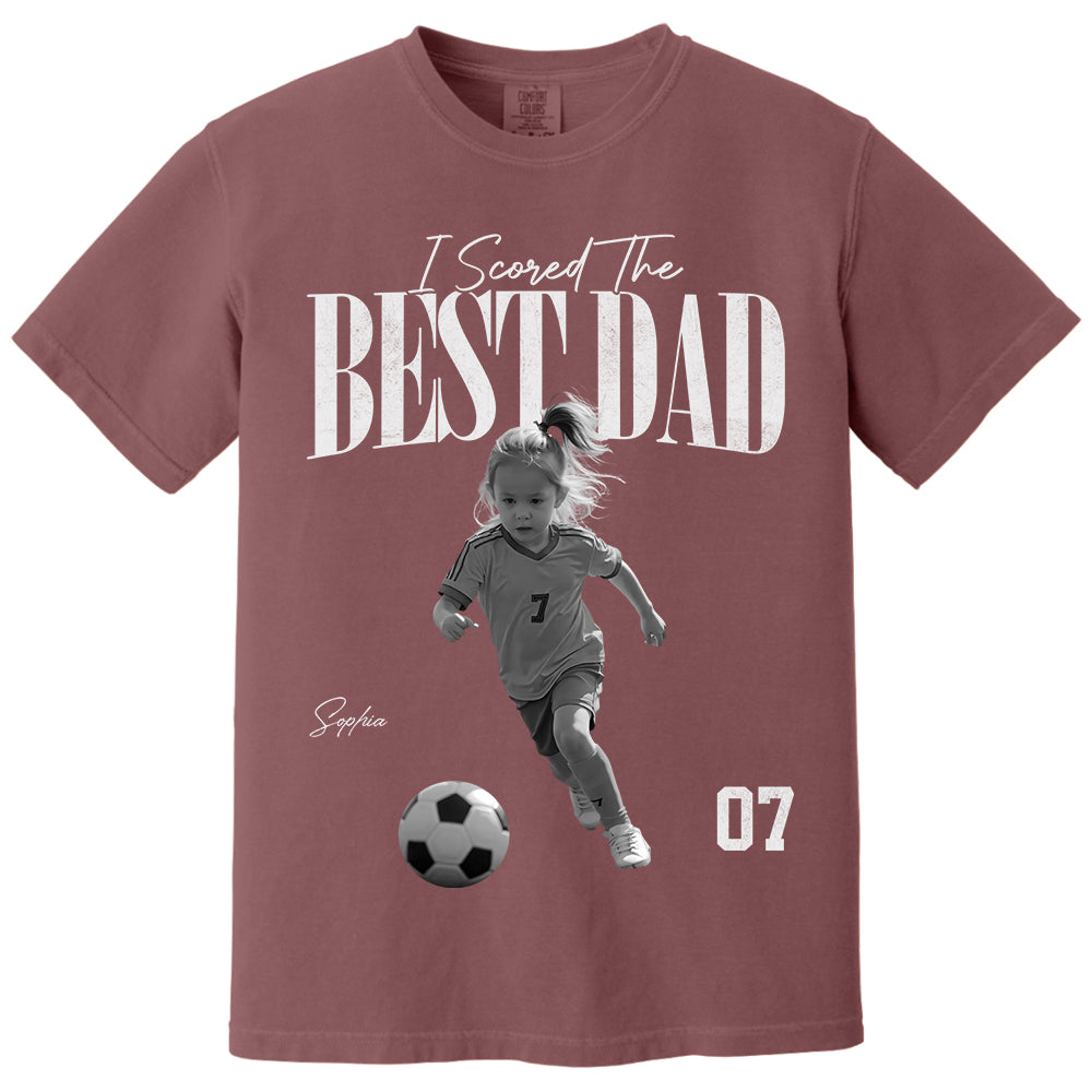 I Scored The Best Soccer Dad - Personalized Shirt, Father's Day Gift for Dad, Husband Na02 TH23