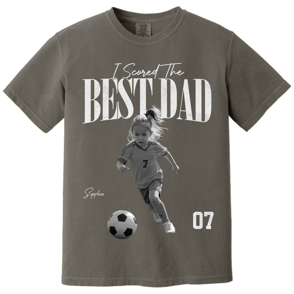 I Scored The Best Soccer Dad - Personalized Shirt, Father's Day Gift for Dad, Husband Na02 TH23