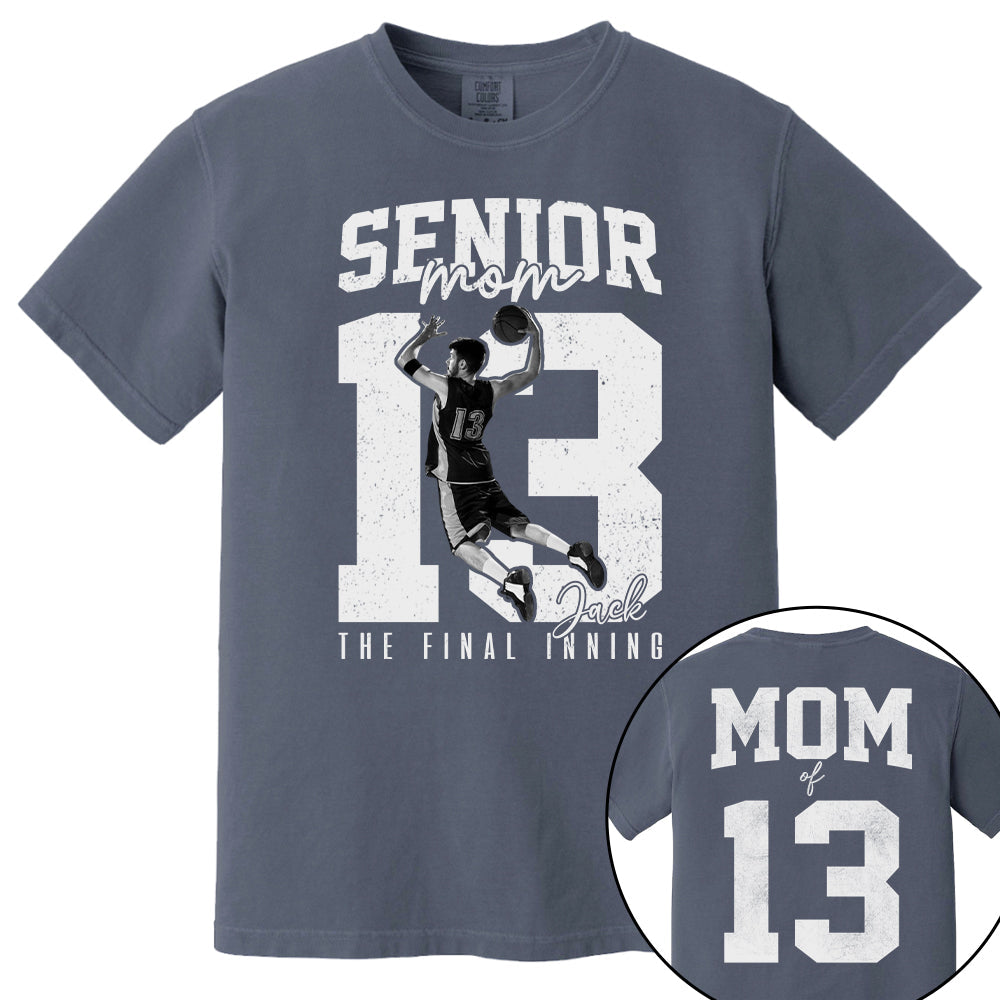 Senior Basketball Mom Shirt, The Final Inning, Custom Photo Player Basketball Mom Shirt, Senior Basketball Mom Gift T1807 T24