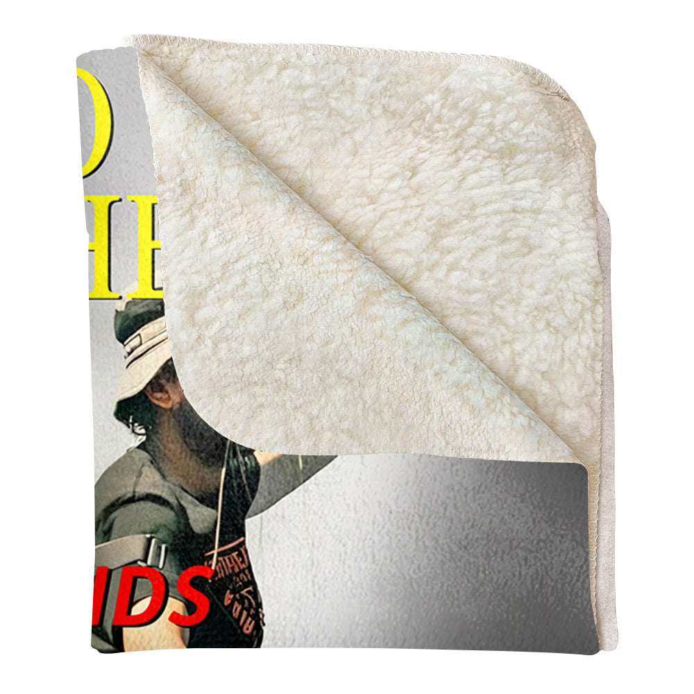 Custom Photo Hooked On Greatness Fishing Magazine Cover Blanket, Personalized Fishing Gifts for Men, Funny Gift for Fisherman