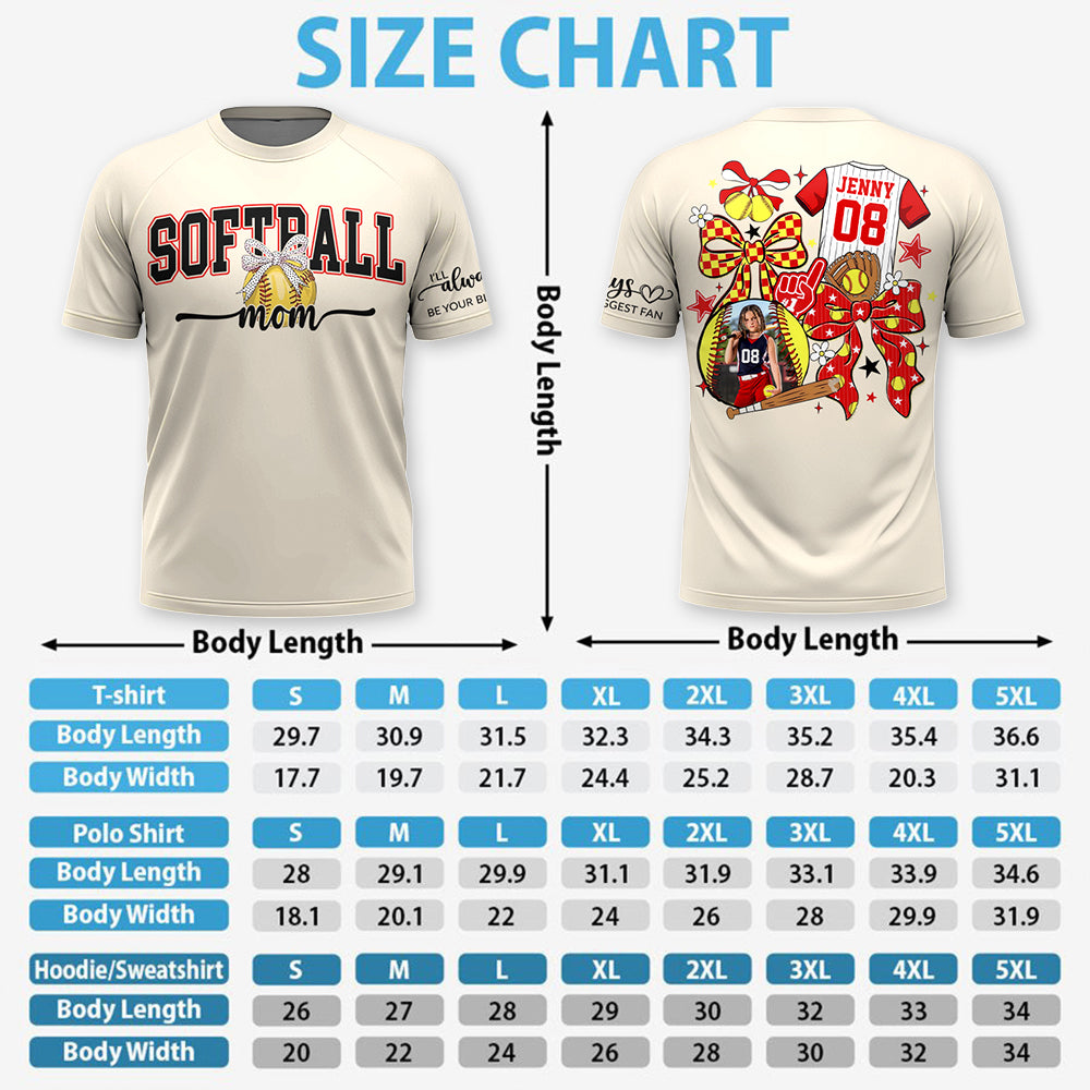 Softball Mom - Custom Photo Softball Shirt - Softball Mom, Dad, Family Shirt T1807 Hv01