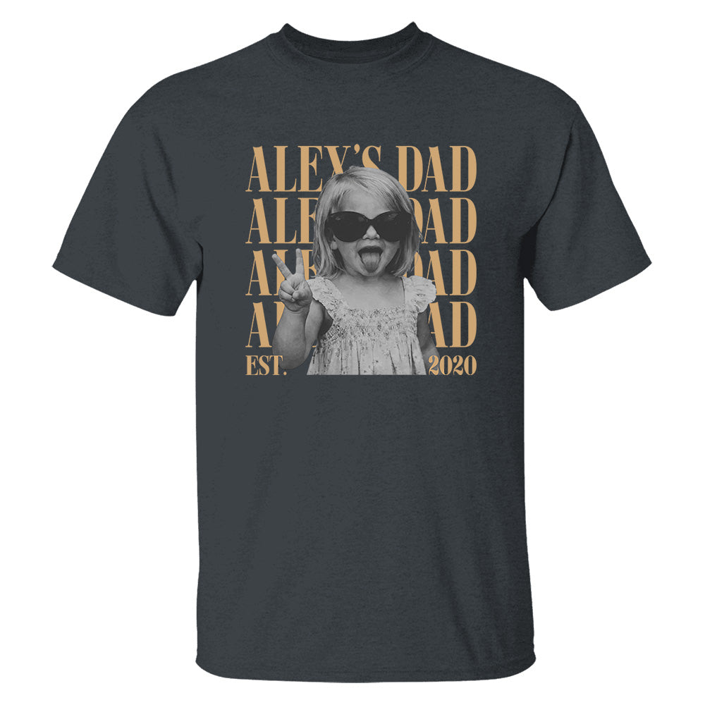 Custom Dad Vintage Photo Shirt: Personalized Fathers Day Shirt With Kids Photo, Funny Dad Shirt, Best Dad Ever Shirt, New Dad Gift VH01