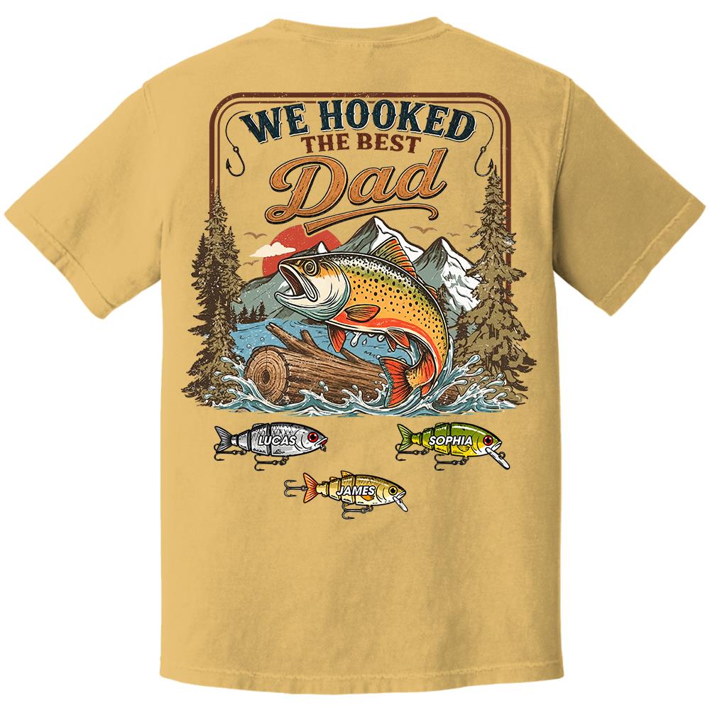 Personalized We Hooked The Best Dad T-Shirt – Personalized Fishing Grandpa Shirt Hv01
