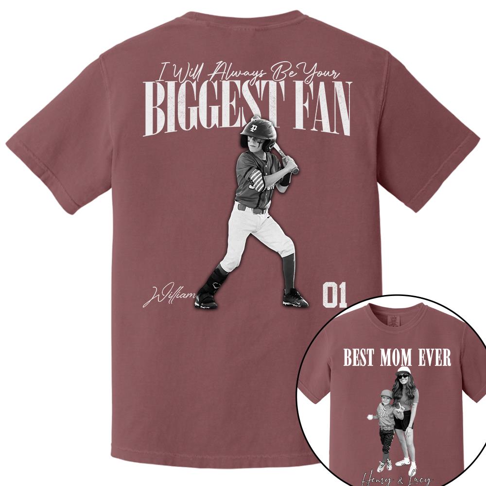 Best Mom Ever – I’ll Always Be Your Biggest Fan - Mother’s Day Washed Tee, Retro Bootleg Shirt for Baseball Moms Na02 Nh00