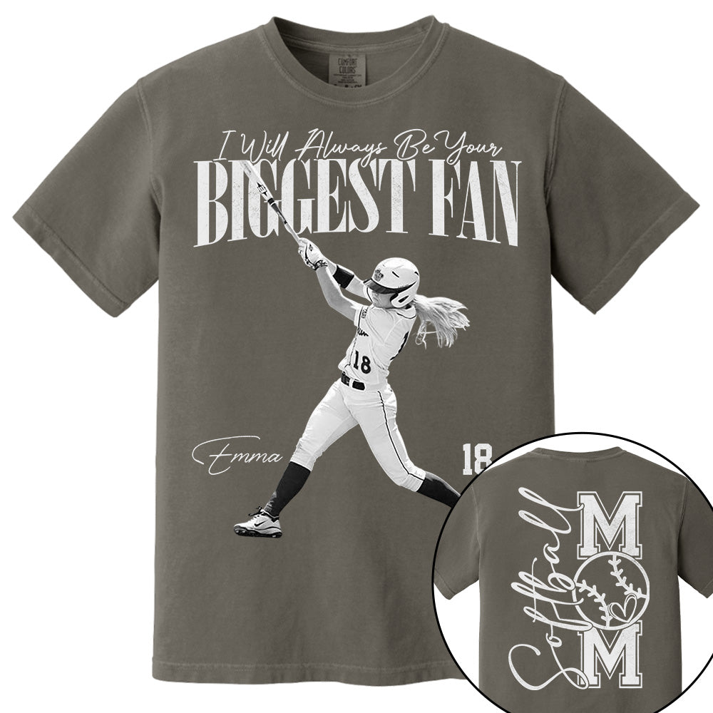I'll Always Be Your Biggest Fan - Washed Tee Retro Bootleg Shirt For Softball Player Vr2 Na02 Do99