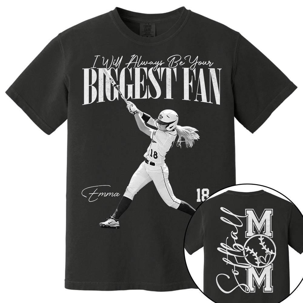 I'll Always Be Your Biggest Fan - Washed Tee Retro Bootleg Shirt For Softball Player Vr2 Na02 Do99
