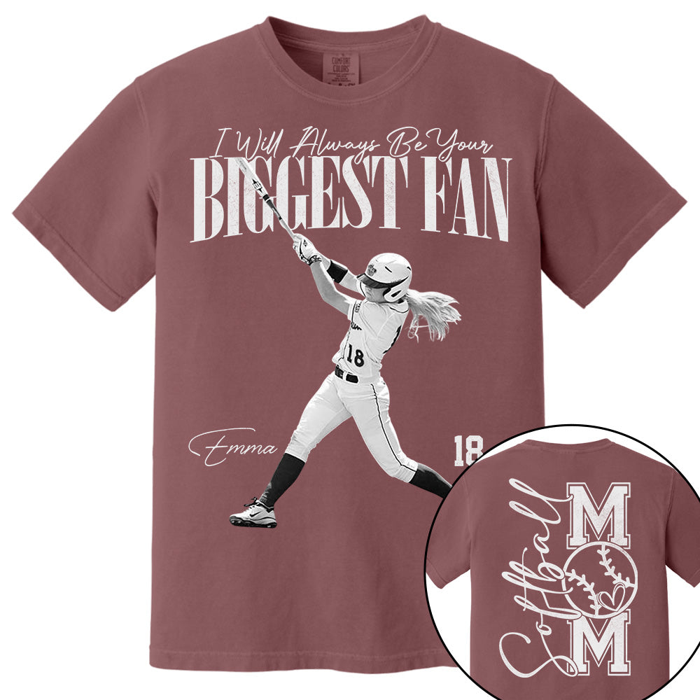 I'll Always Be Your Biggest Fan - Washed Tee Retro Bootleg Shirt For Softball Player Vr2 Na02 Do99
