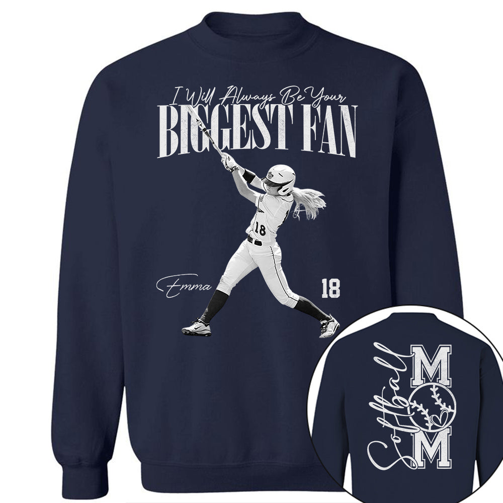 I'll Always Be Your Biggest Fan - Washed Tee Retro Bootleg Shirt For Softball Player Vr2 Na02 Do99