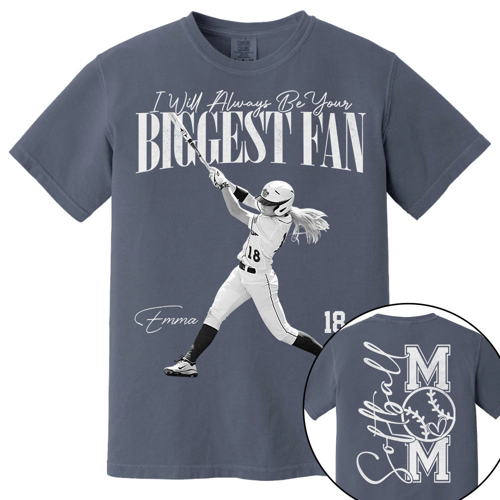 I'll Always Be Your Biggest Fan - Washed Tee Retro Bootleg Shirt For Softball Player Vr2 Na02 Do99