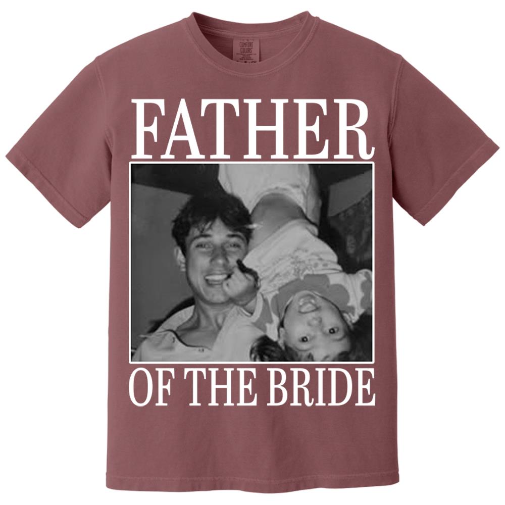Custom Upload Photo Mother Of The Bride Shirt,Father Of The Bride Shirt, Custom Vintage Photo Shirt, Wedding Gift For Dad, Father of Bride Tee Nh00