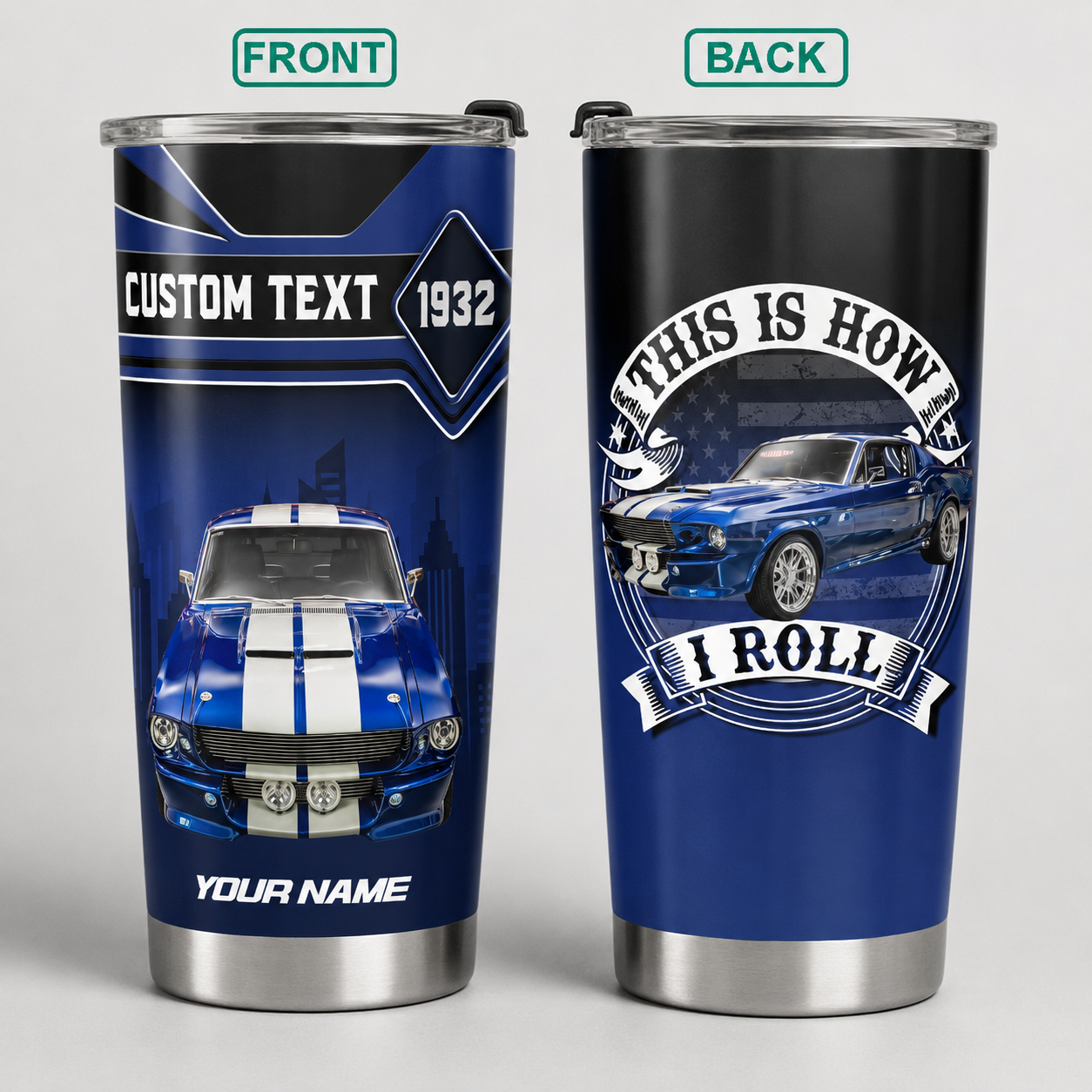 Custom Classic Car Photo Tumbler - Gift for Car Lovers A2110 Pt99
