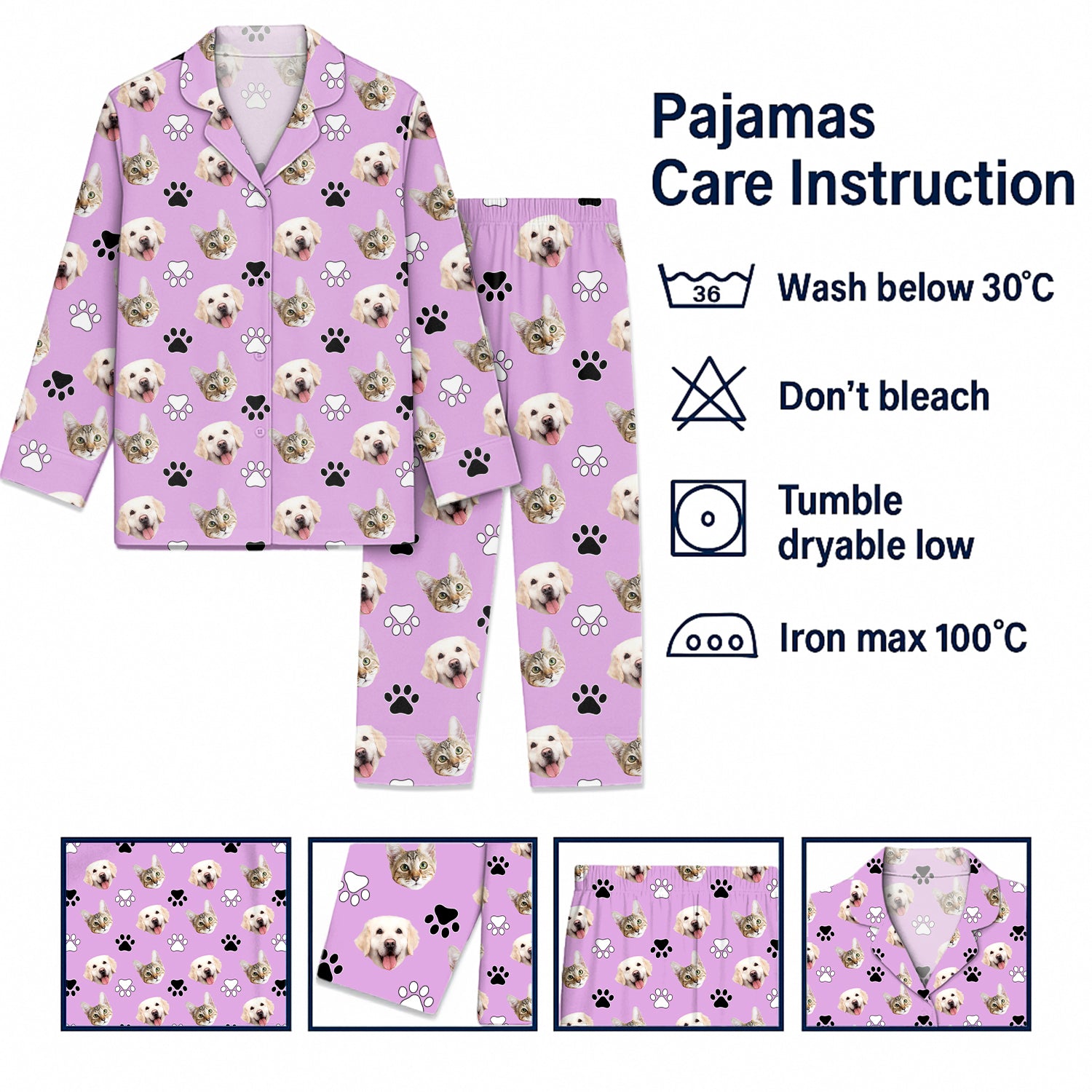 Personalized Dog Cat With Paw Christmas Pajamas For Pet Lover T1807 Hv01