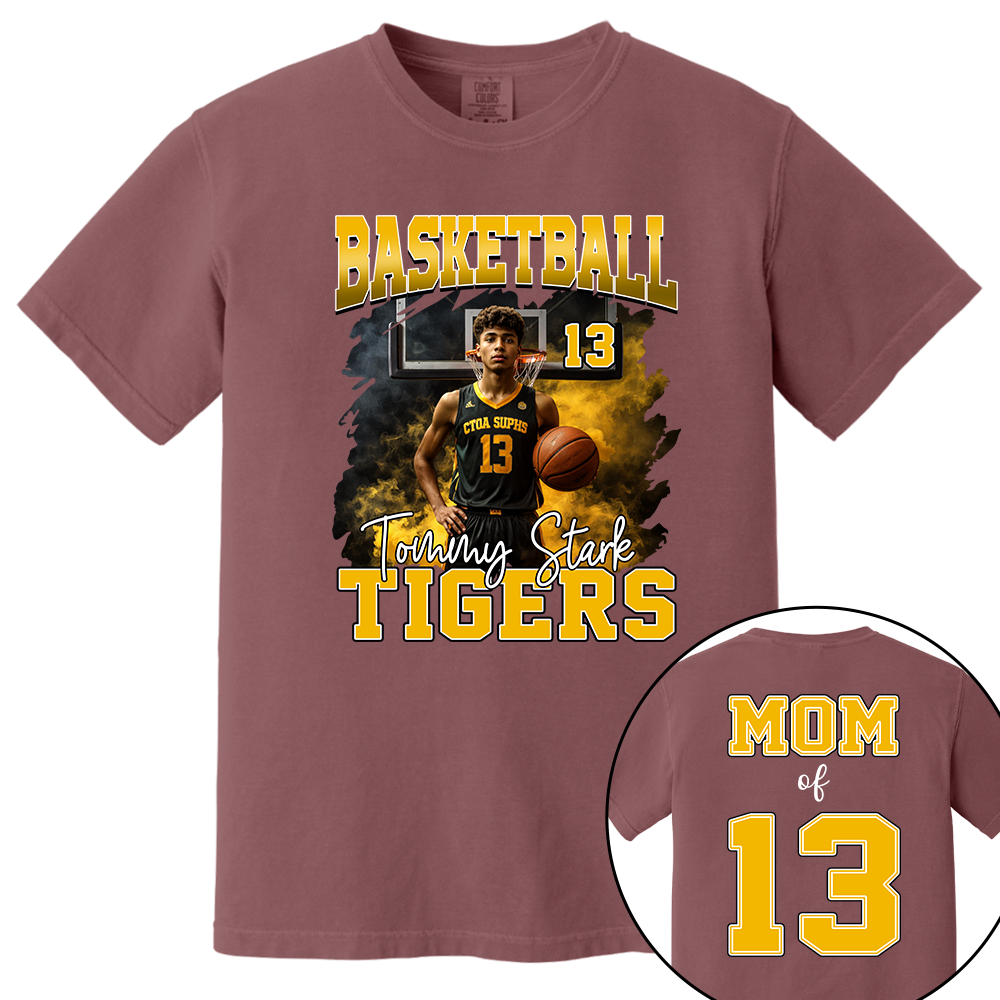 Personalized Basketball Shirt, Custom Photo And Team Name For Basketball Mom Sport Family Vrs2 T1807