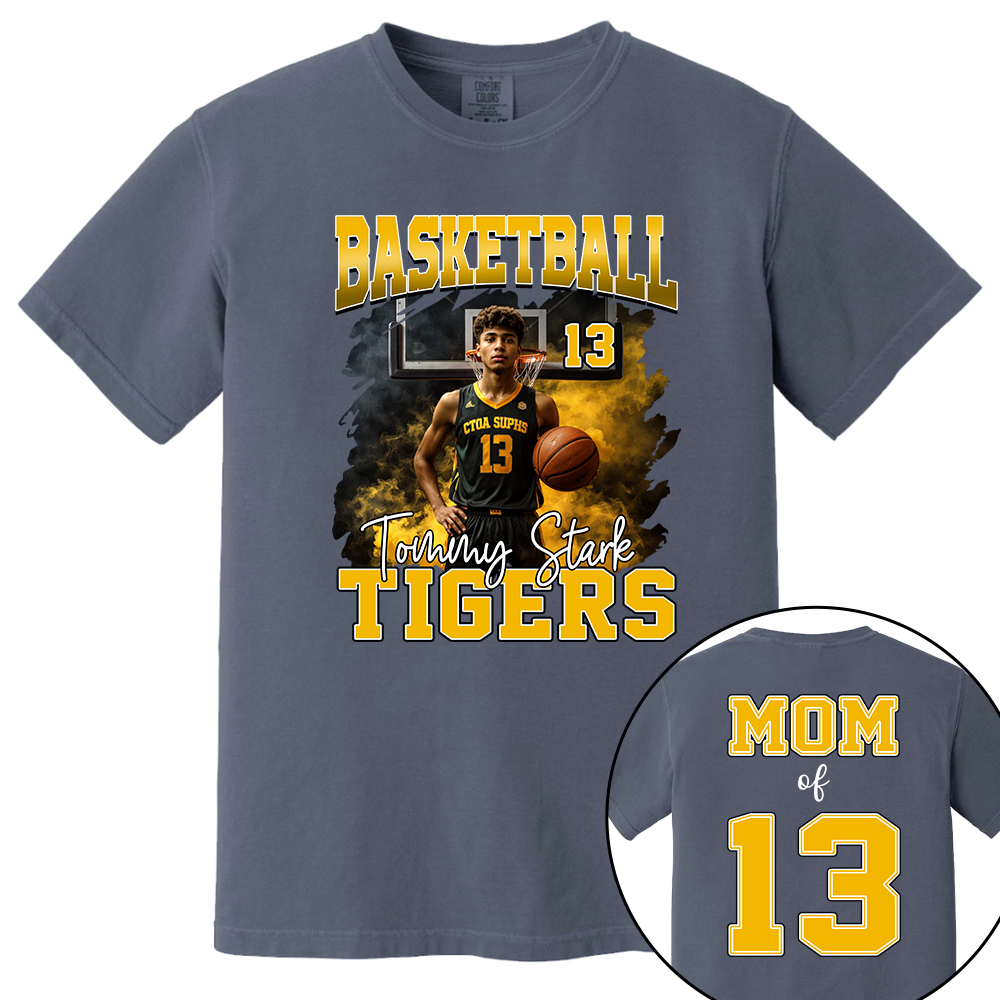 Personalized Basketball Shirt, Custom Photo And Team Name For Basketball Mom Sport Family Vrs2 T1807
