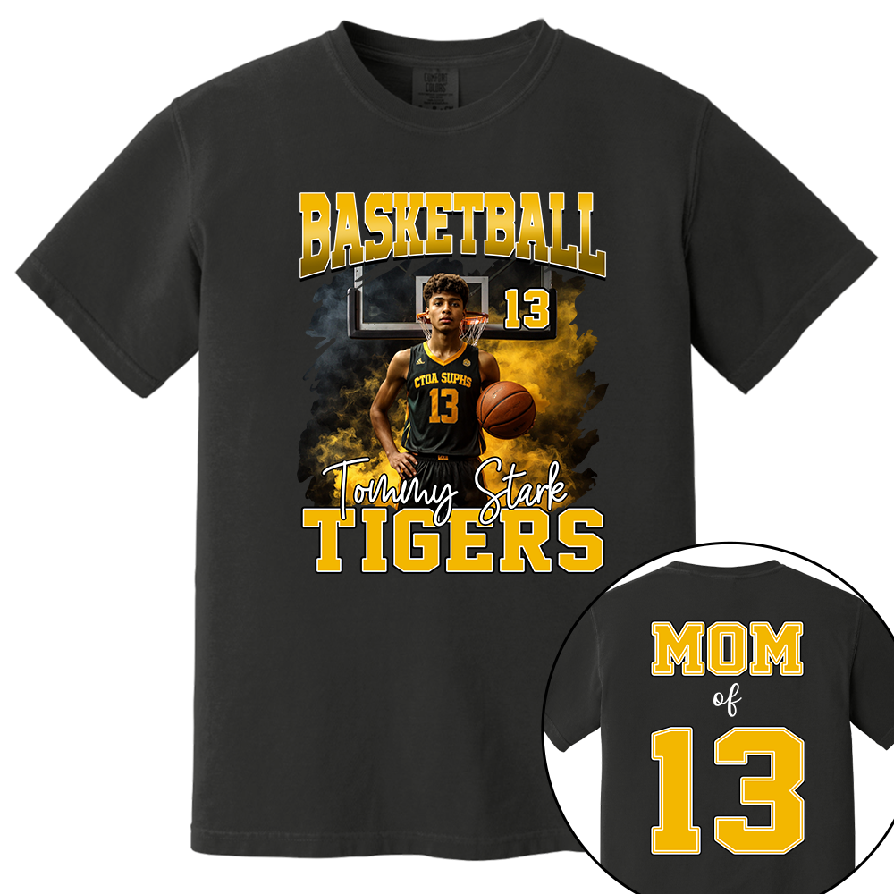 Personalized Basketball Shirt, Custom Photo And Team Name For Basketball Mom Sport Family Vrs2 T1807