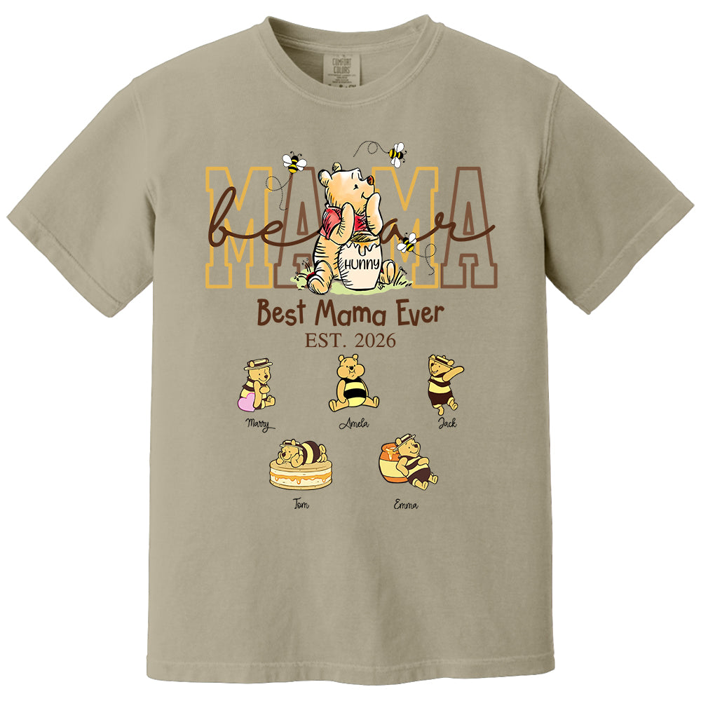 Mama Bear, Best Mama Ever, Personalized Mama Bear Grandma Bear Est Shirt Sweatshirt, Gift For Mom Grandma Gift For Mother's Day