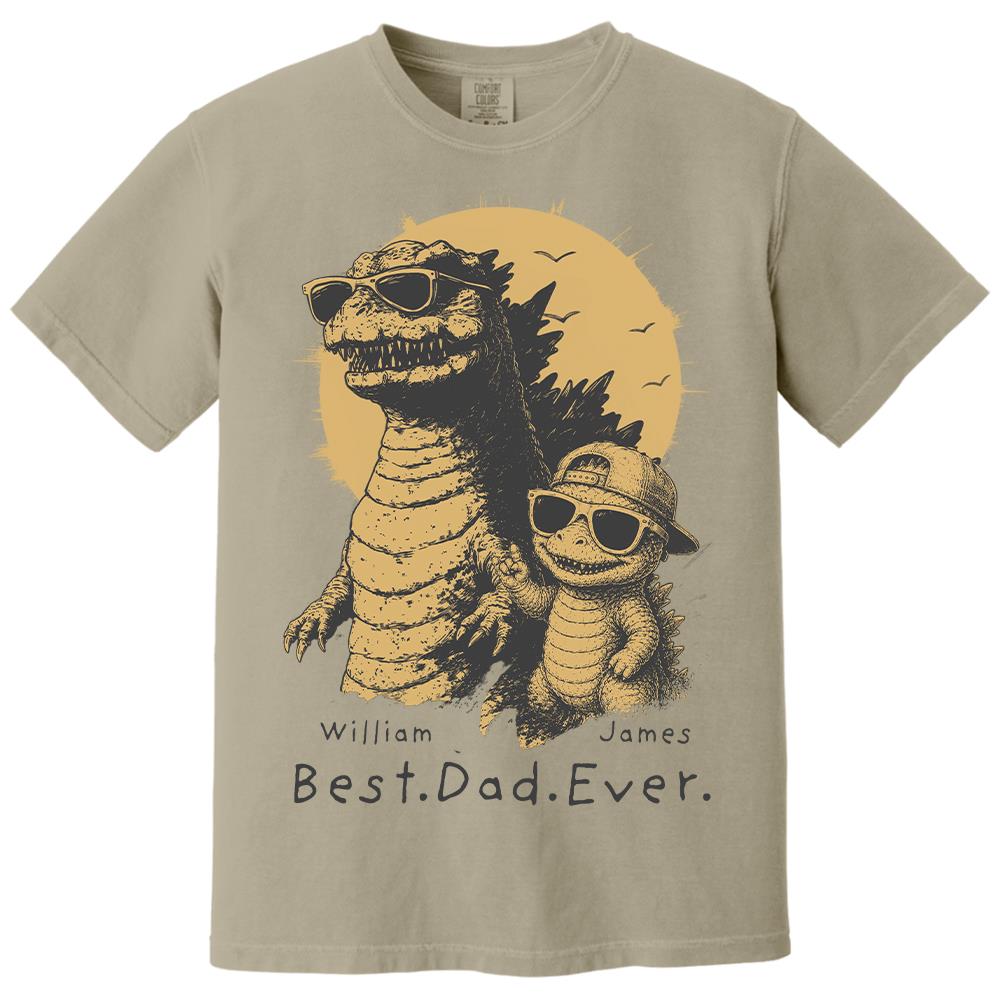 Personalized Best Dad Ever Dadzilla T-Shirt Father Day Gifts for Dad Funny Papa Tshirt Cool Daddy Dinosaur Tee New Art Hv01