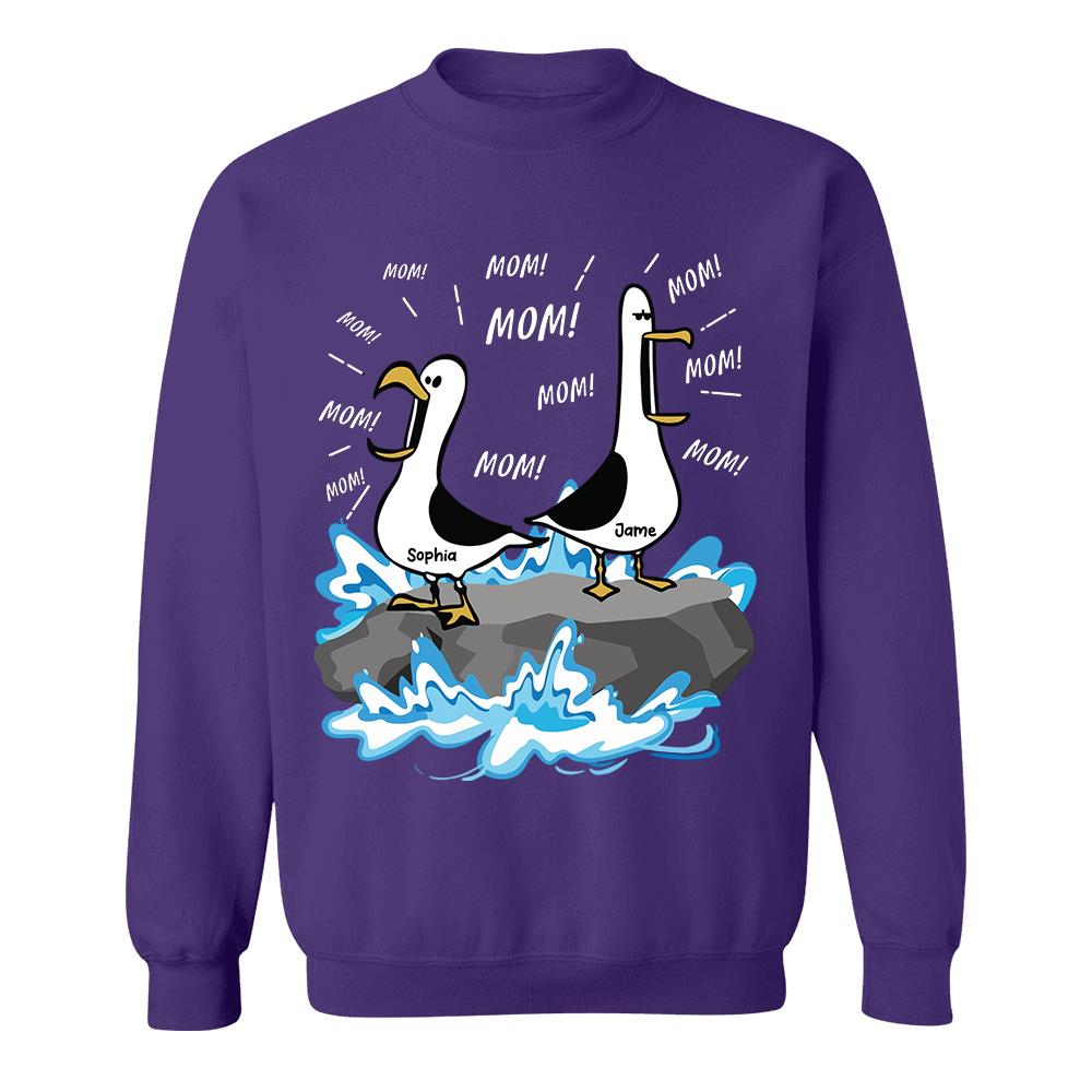 Trending Personalized Seagull Mom Mom Mom - Personalized Shirt - Funny Mother's Day Gift For Mom 