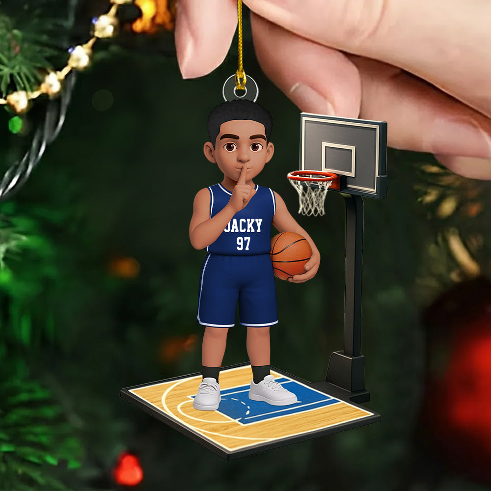 Basketball Player Christmas Ornament, Personalized Acrylic Ornament, Gift For Basketball Lovers T1807