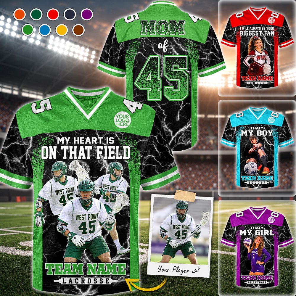 Custom My Heart Is On That Field Shirt, Lacrosse Shirt, Gift For Lacrosse Lovers L0411 Hv01