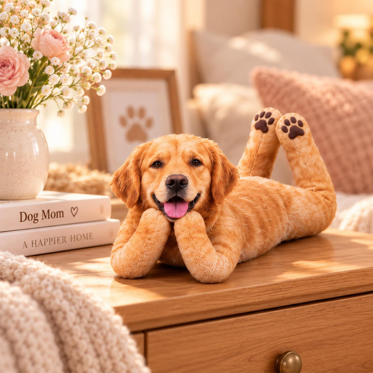 Personalized Golden Retriever Photo Pet Squishy Toy Poseable Plush Doll, Funny Gift For Dog Mom, Dad, Cat Lover T1807 Hv01 NT01