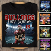 Football Personalized Shirt Custom Photo And Team Name, Custom Bootleg Rap Tee Football Nh00