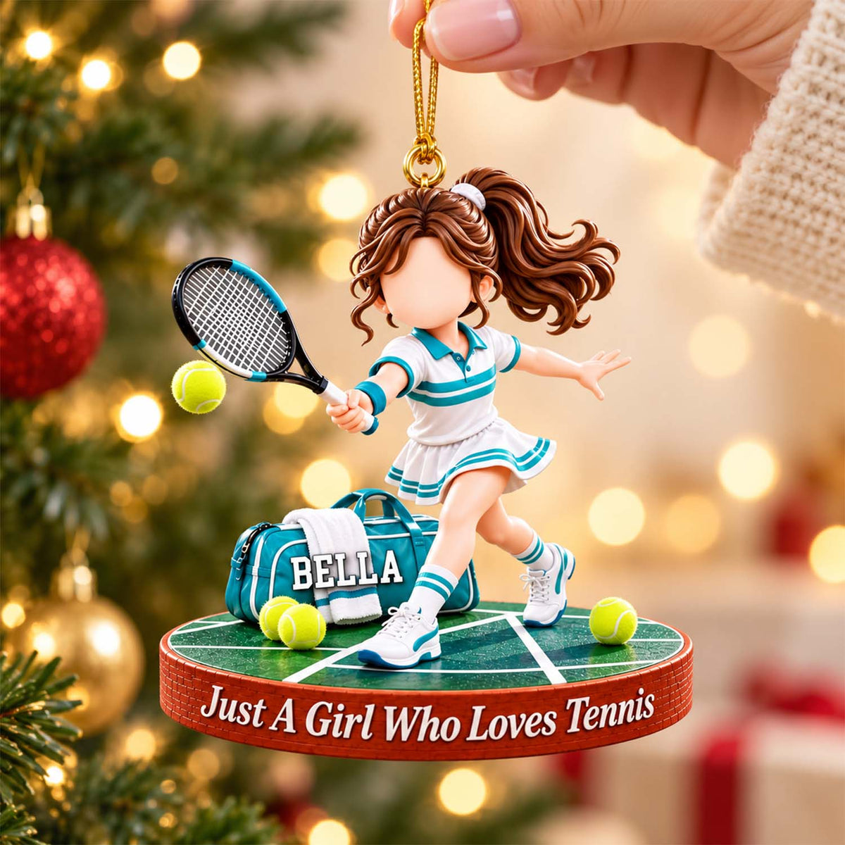 Personalized Tennis Boy Tennis Girl Christmas Ornament Vr2 Pt99
