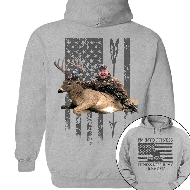 I'm Into Fitness Fitness Deer in My Freezer Shirt - Custom Photo Hunting Shirt Vrs2 A2110 Pt99