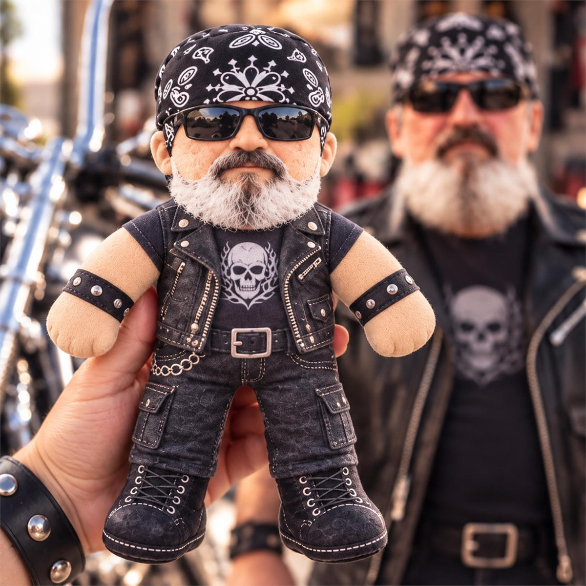 Personalized Photo Bikers Squishy Toy Poseable Plush Doll, Funny Gift For Bikers A2110 Hv01 TL06