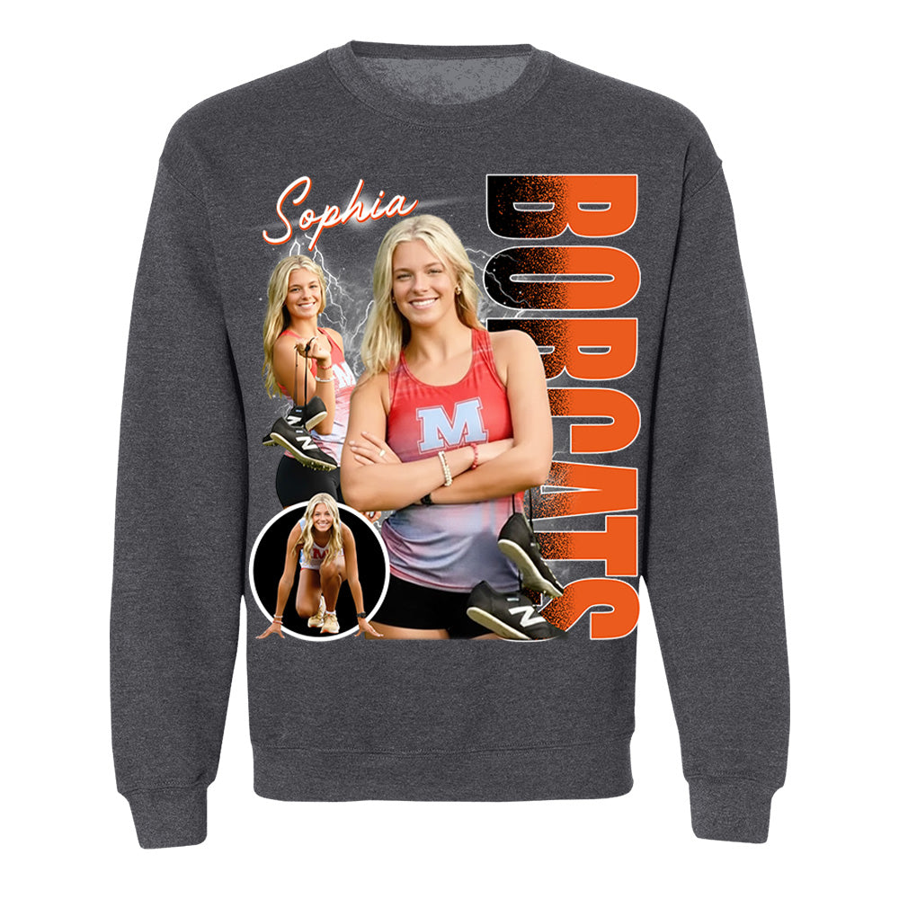 Custom Photo Track & Field Player Shirt - Personalized Team Name School Name Bootleg Shirt Na02 Li29