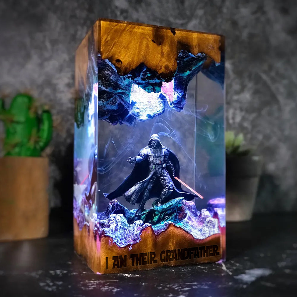 I Am Their Father Resin Desk Decor, Home Decor Night Light, Epoxy art, Gift idea Christmas, Father's Day Gift For Dad Hv01