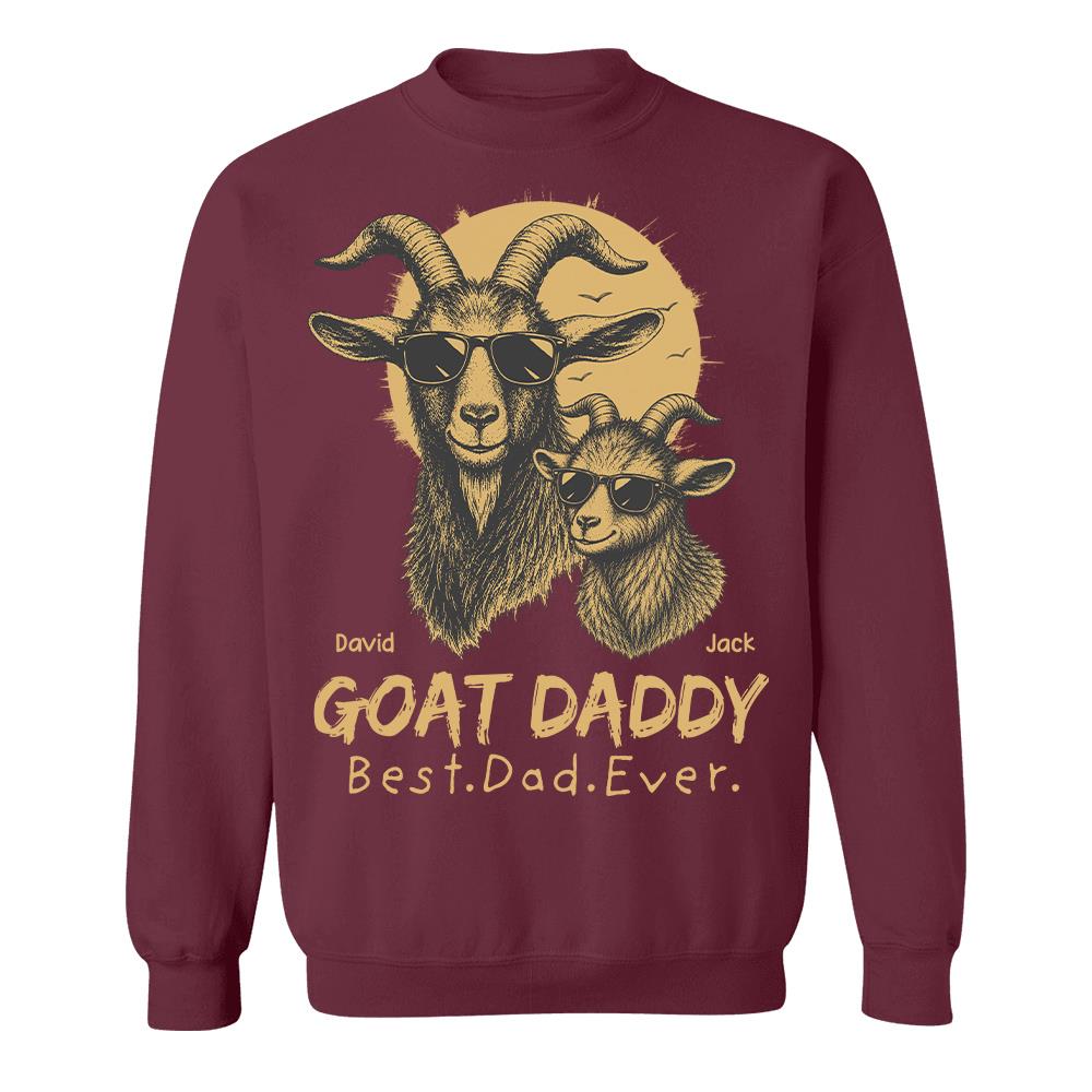 Goat Daddy, Personalized T-Shirt Father Day, Gifts for Dad Husband, Funny Papa Tshirt Cool Goat Daddy Tee MI209 Hv01