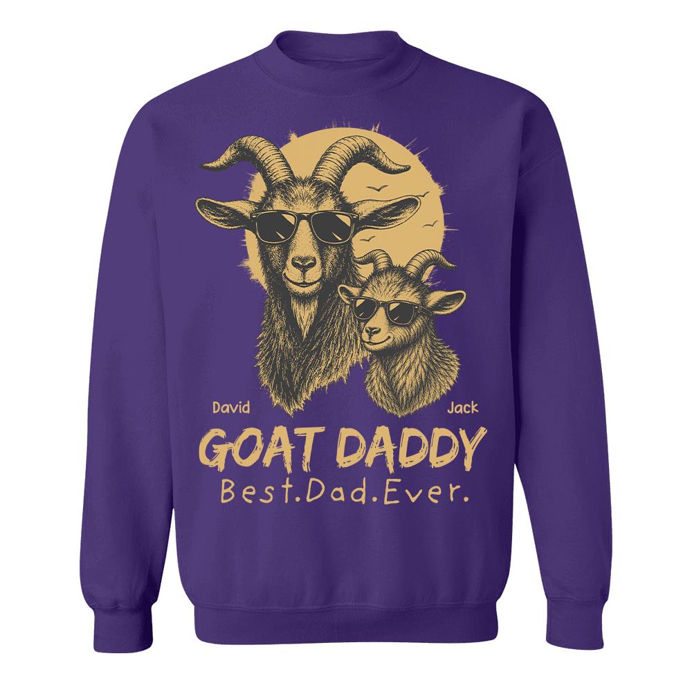 Goat Daddy, Personalized T-Shirt Father Day, Gifts for Dad Husband, Funny Papa Tshirt Cool Goat Daddy Tee MI209 Hv01