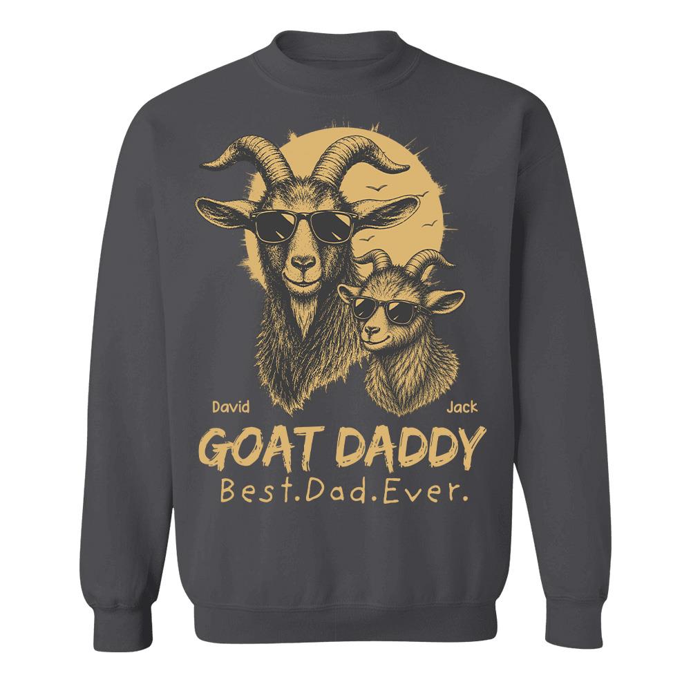 Goat Daddy, Personalized T-Shirt Father Day, Gifts for Dad Husband, Funny Papa Tshirt Cool Goat Daddy Tee MI209 Hv01